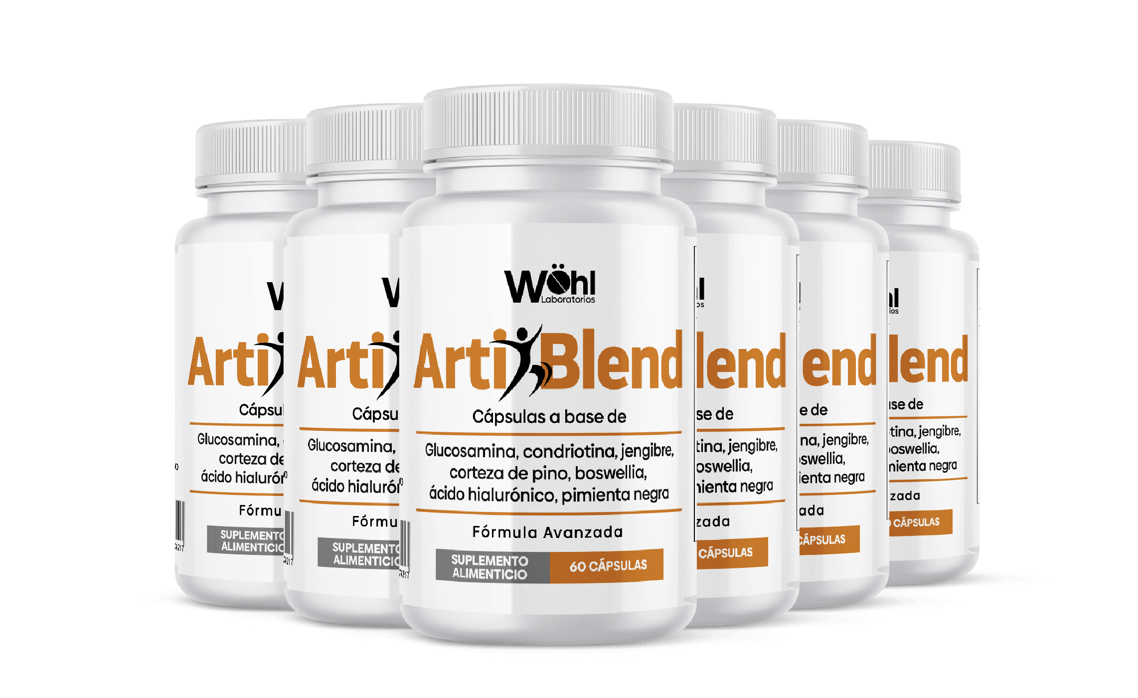 ArtiBlend - Mezcla antiinflamatoria con Glucosamina, Boswellia, Condroitina, Extracto de Jengibre, Ácido Hialuronico y Pímienta Negra.