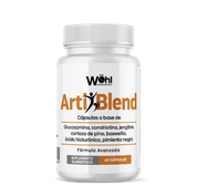 ArtiBlend - Mezcla antiinflamatoria con Glucosamina, Boswellia, Condroitina, Extracto de Jengibre, Ácido Hialuronico y Pímienta Negra. - 1 frasco