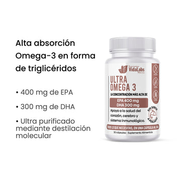 Ultra Omega 3 - Apoyo Para Tu Corazón, Articulaciones Y Cerebro