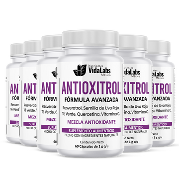 Antioxitrol (Resvitrol) - Mezcla Antioxidante con Extractos Estandarizados; Trans-Resveratrol al 98%, Semilla de Uva al 95%, Polifenoles al 50%