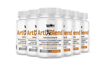 ArtiBlend - Mezcla antiinflamatoria con Glucosamina, Boswellia, Condroitina, Extracto de Jengibre, Ácido Hialuronico y Pímienta Negra. - 1 frasco