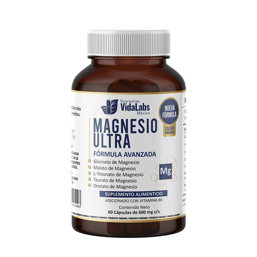 Magnesio Ultra - Magnesio de Amplio Espectro Calidad Premium - 1 Frasco