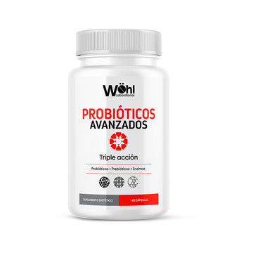 Probióticos Avanzados de Triple Acción (Probióticos + Prebióticos + Enzimas Digestivas)